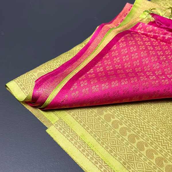 Coral Reef Cotton Silk Saree