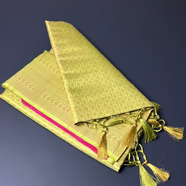 Coral Reef Cotton Silk Saree
