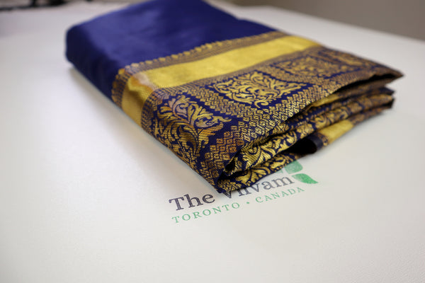 Royal Blue Chettinadu Pattu
