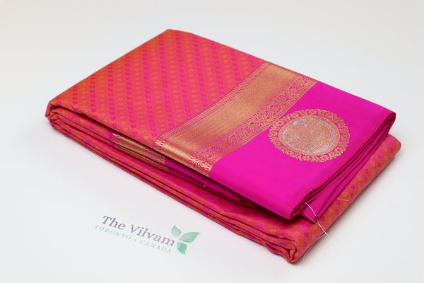 Cerise Pink Soft Silk Saree