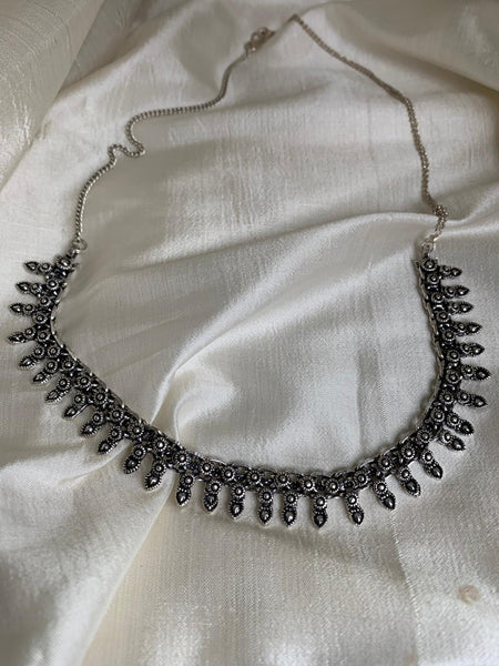 Oxidized Silver Necklace - Silver