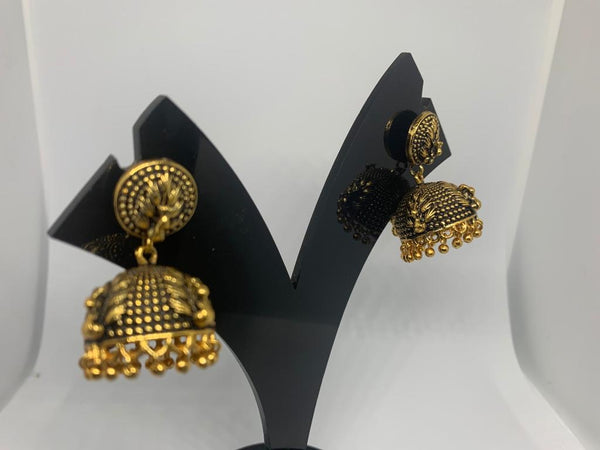 Dome Oxidized Jhumkas