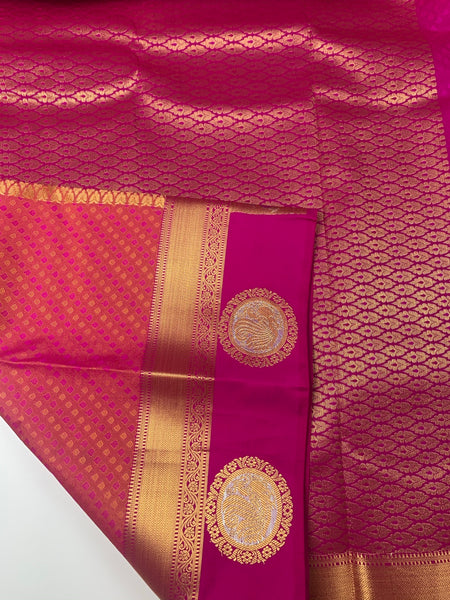 Cerise Pink Soft Silk Saree