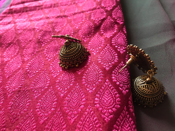 Ethnic & Elegance - Amethyst Smoke Saree