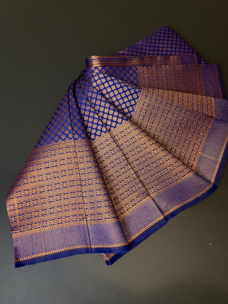 Lavender Blue Pure Kancheepuram Silk