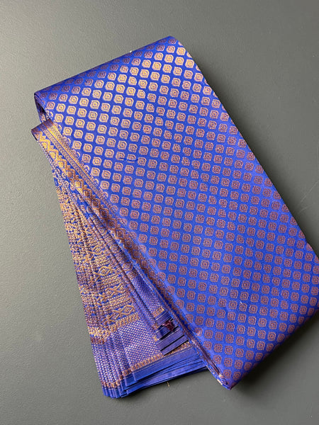 Lavender Blue Pure Kancheepuram Silk