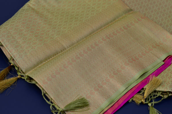 Coral Reef Cotton Silk Saree