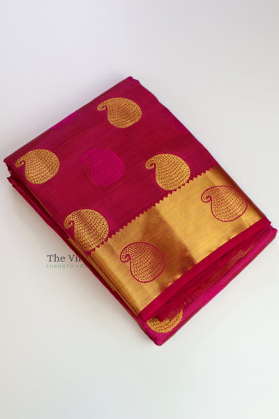 Hot Pink Soft Silk Saree