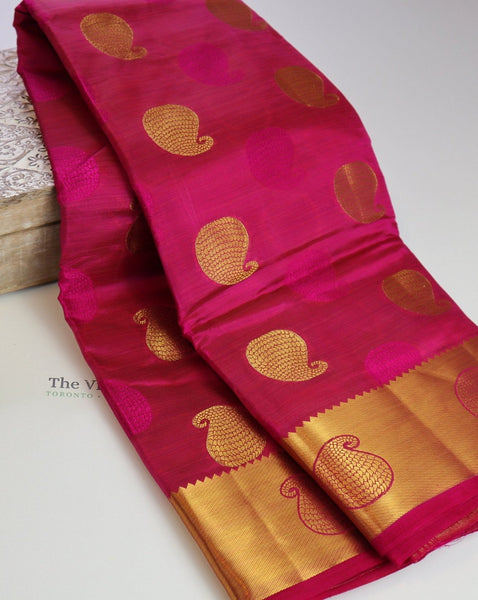 Hot Pink Soft Silk Saree