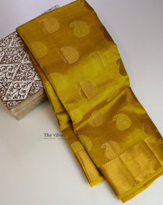 Yellow Gold Soft Silk Saree