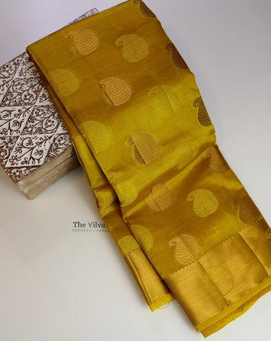 Yellow Gold Soft Silk Saree