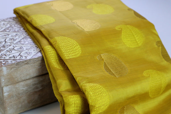 Yellow Gold Soft Silk Saree