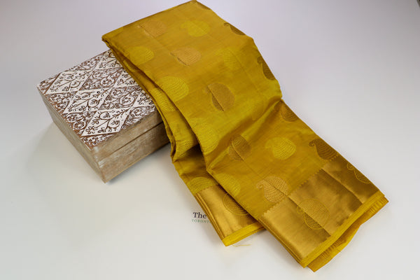 Yellow Gold Soft Silk Saree