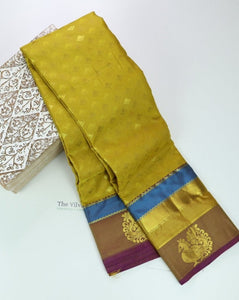 Mustard Yellow Silk Saree