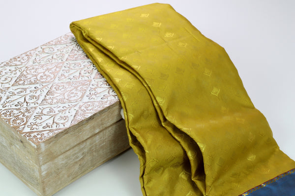 Mustard Yellow Silk Saree