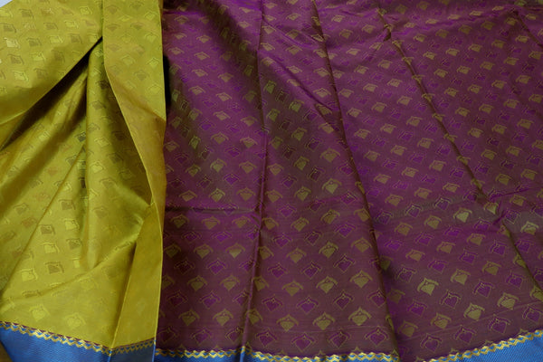 Mustard Yellow Silk Saree