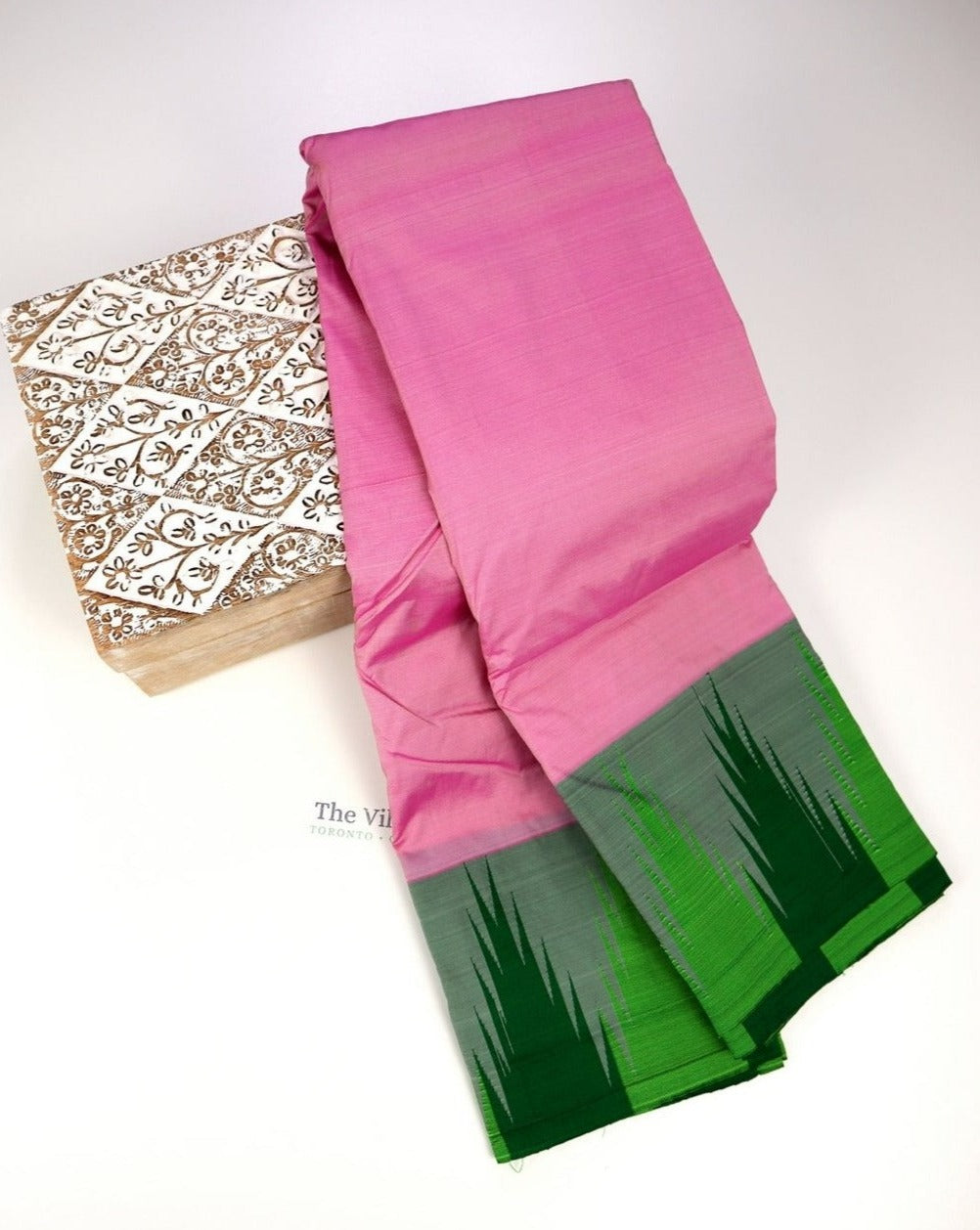 Flamingo Pink Cotton Saree