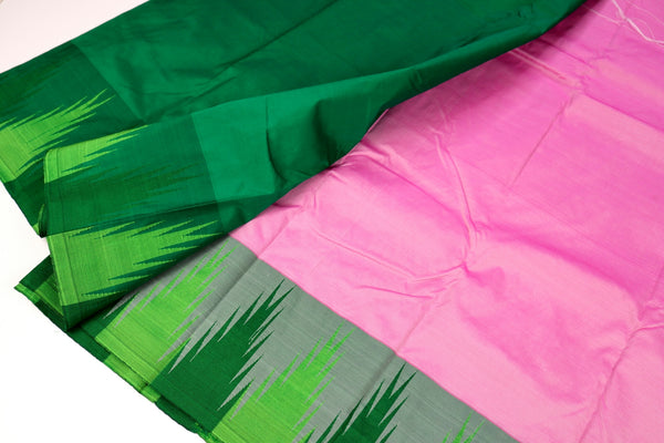 Flamingo Pink Cotton Saree