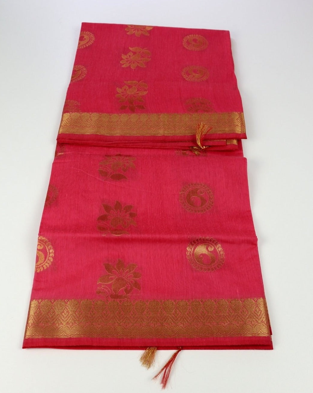 Carmin Pink Soft Cotton Saree