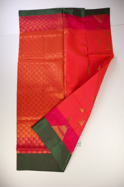 Neon Fuchsia Soft Cotton Saree