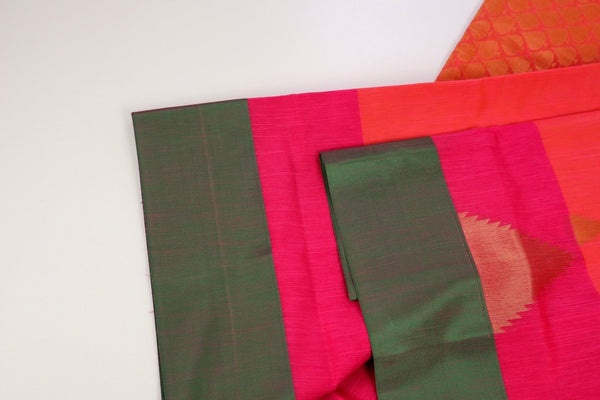 Neon Fuchsia Soft Cotton Saree