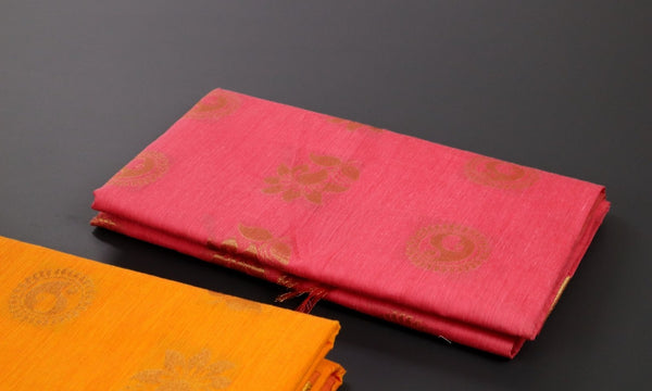 Carmin Pink Soft Cotton Saree