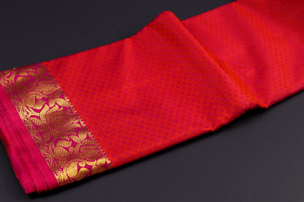 Rusty Red Soft Silk Saree