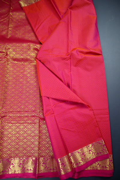 Rusty Red Soft Silk Saree