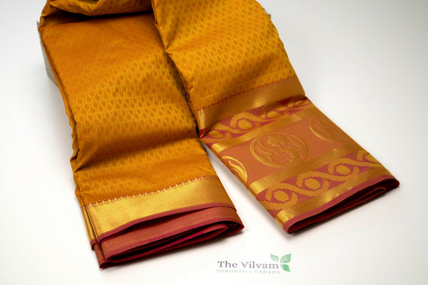 Traditional Yellow Kanchi Silk Saree