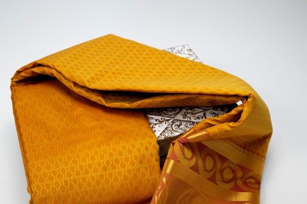 Traditional Yellow Kanchi Silk Saree