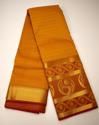 Traditional Yellow Kanchi Silk Saree