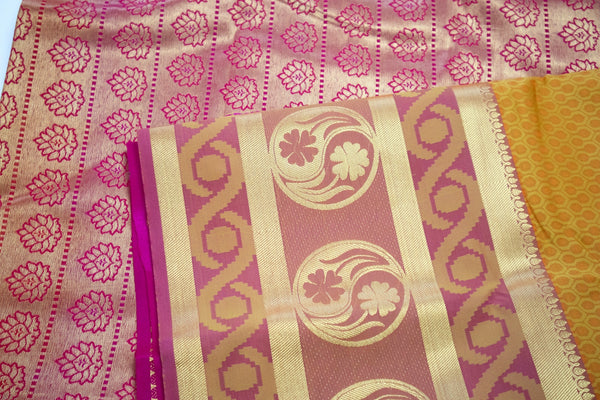 Traditional Yellow Kanchi Silk Saree