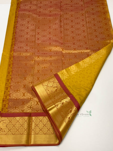 Mustard Yellow Silk Saree