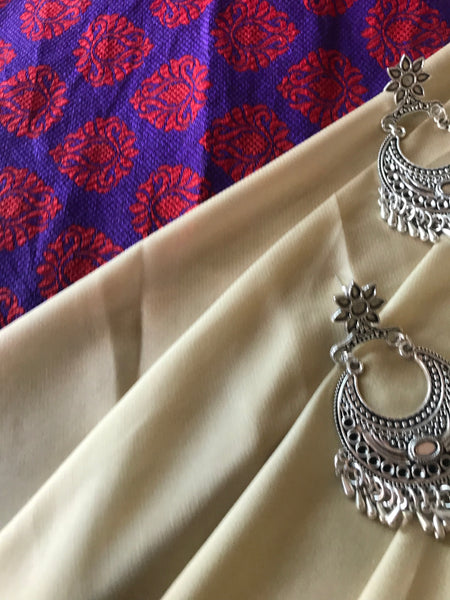 Ethnic & Elegance - Ivory Saree