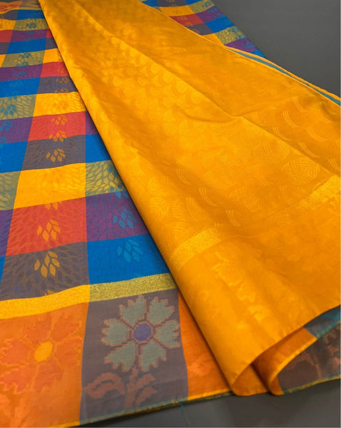 Multicolor Soft Silk Saree