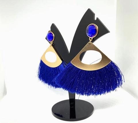 Bohemian Tassel Earring - Royal Blue