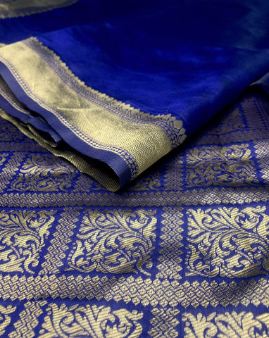 Royal Blue Chettinadu Pattu