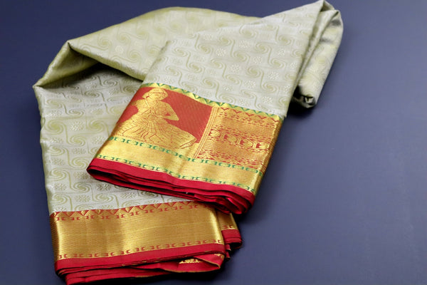 Laurel x Red Border Silk Saree